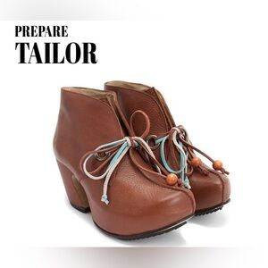 Fluevog VINTAGE LIKE NEW Prepare Tailor platform rawhide-lace bootie-8 (fit 7.5)